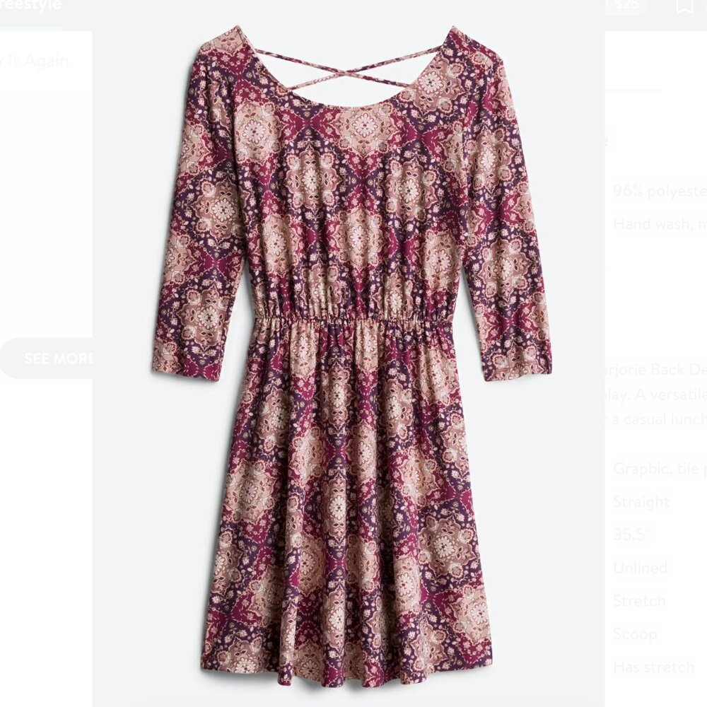 Marjorie Back Detail Brushed Knit Dress